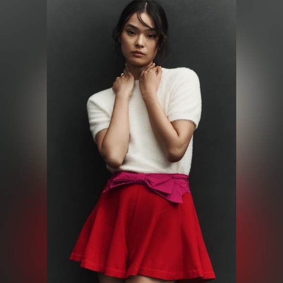 NWT Anthropologie Maeve Paneled Skirty Shorts, US 8 - Picture 1 of 6